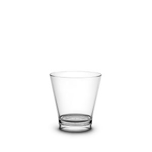 Verre à cocktail transparent incassable et personnalisable.